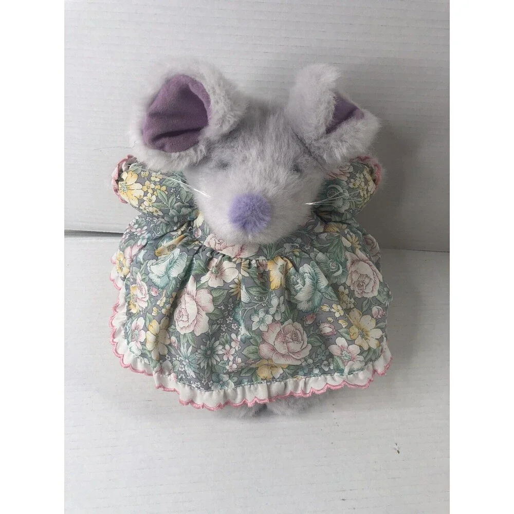 Vintage 1993 collectors Chubby club mouse plush stuffed animal floral dress - Picture 4 of 4